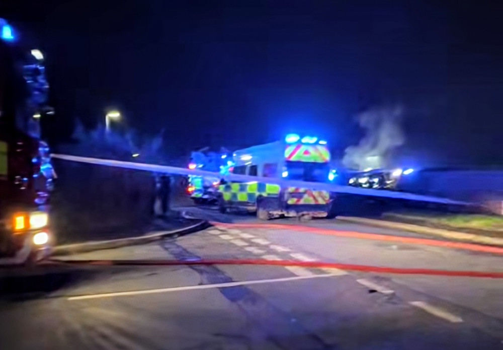 On Sunday 25 January, Cheshire Fire and Rescue Service were called to a bungalow blaze on Hurn Close, Leighton (Photo: Crewe Community).