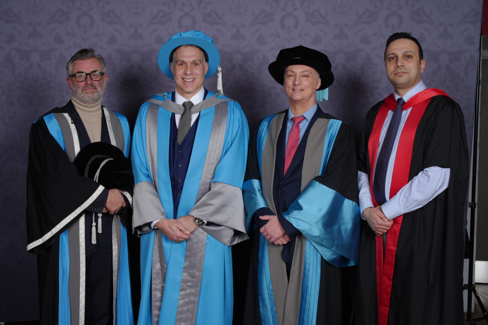 Christos Delantonis, Senior Programme Manager at McLaren Automotive, received the honorary award during Kingston University’s graduation ceremony last Thursday (22 January) at the Rose Theatre (Image supplied)