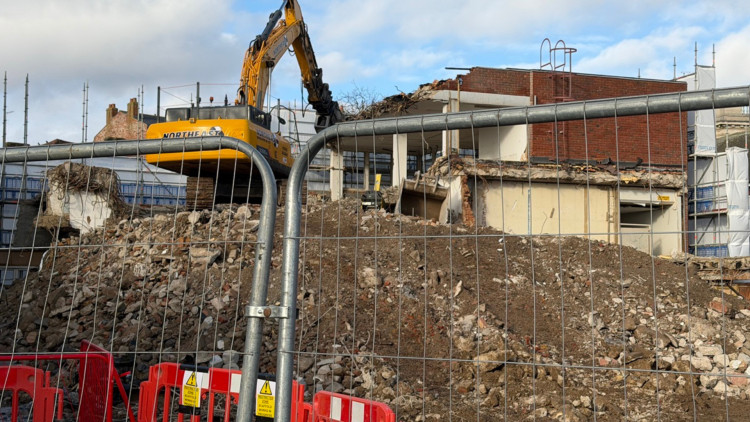 The former retail units on King Street have now been fully demolished, clearing the way for the next phase of the Twickenham Riverside regeneration project (credit: Richmond Council).