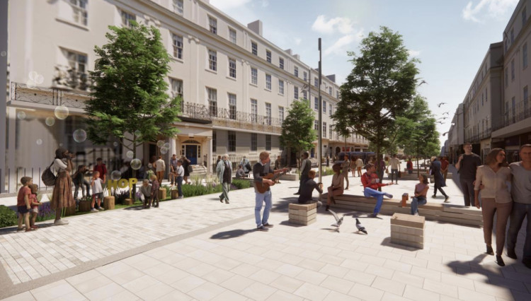 A masterplan for the pedestrianisation of Parade in Leamington Spa has been finalised (image supplied) 