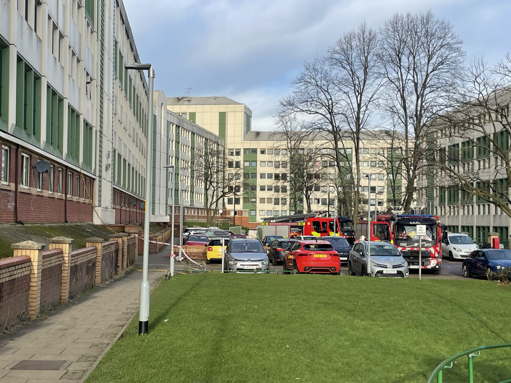 Emergency services were called to a fire at The Bentleys building on Lancashire Hill last week (Tuesday 20 January) (Image - Nub News)
