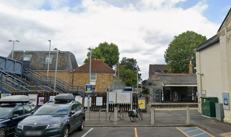 A person died on the tracks at Hampton Railway Station over the weekend (Image via Google Maps)