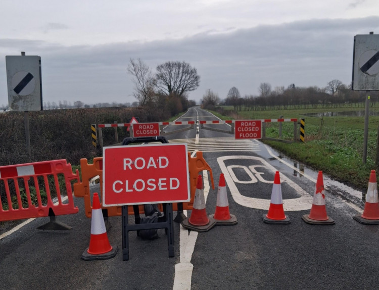 Storm Chandra causes severe flooding in Somerset, closing major roads like A303 and A361.