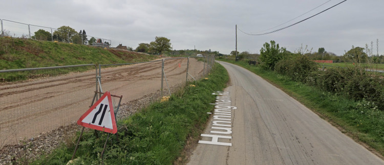 HS2 works near Leamington Spa to cause road closures on Hunningham Road from 21 February (image via Google)