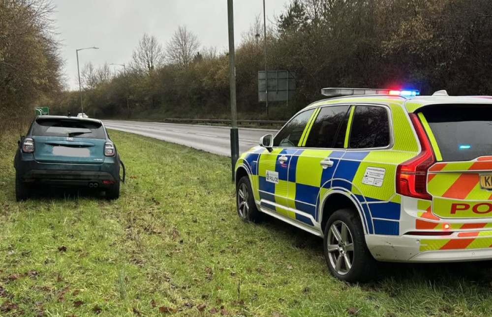 olice have successfully retrieved a Fiat 500 that was reported stolen from Leamington Spa (image via OPU Warwickshire) 