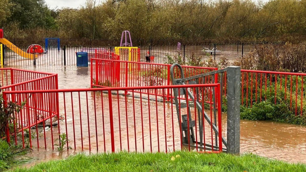 During periods of heavy rain, Newstead Brook, which runs through the estate, regularly floods the area’s only park (image via Chris Hall)