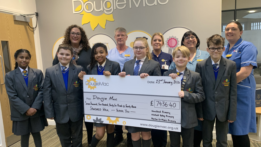 Pupils from schools in The Inspirational Learning Academies Trust have raised over £7,000 for Dougie Mac (image via Dougie Mac)