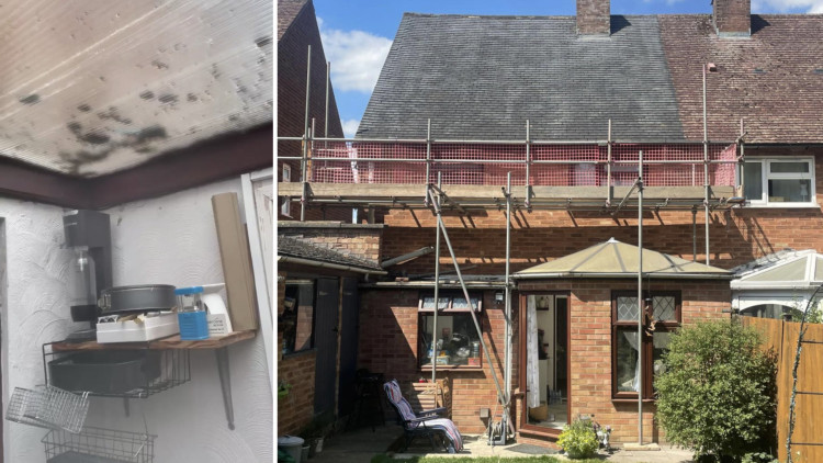 The Colletts say they have lived with major damage to their home for 18 months (images supplied)