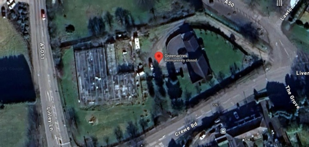 Greenacres site at Church Lawton (Google)