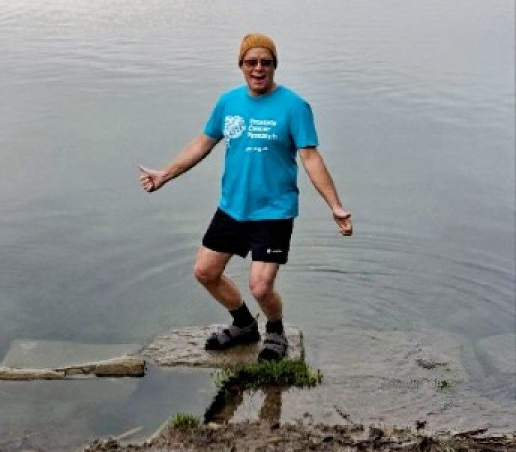 Steve Pearson Adams, 65, from Crewe, committed to 12 cold open-water swims, in aid of Prostate Cancer Research (Photo: Supplied).