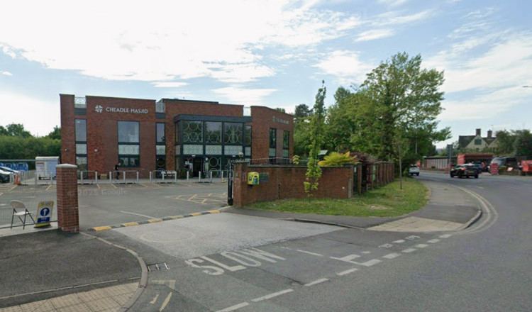 The incident is believed to have taken place outside Cheadle Mosque on Monday 19 January, around 7.30am (Image - Google Maps)