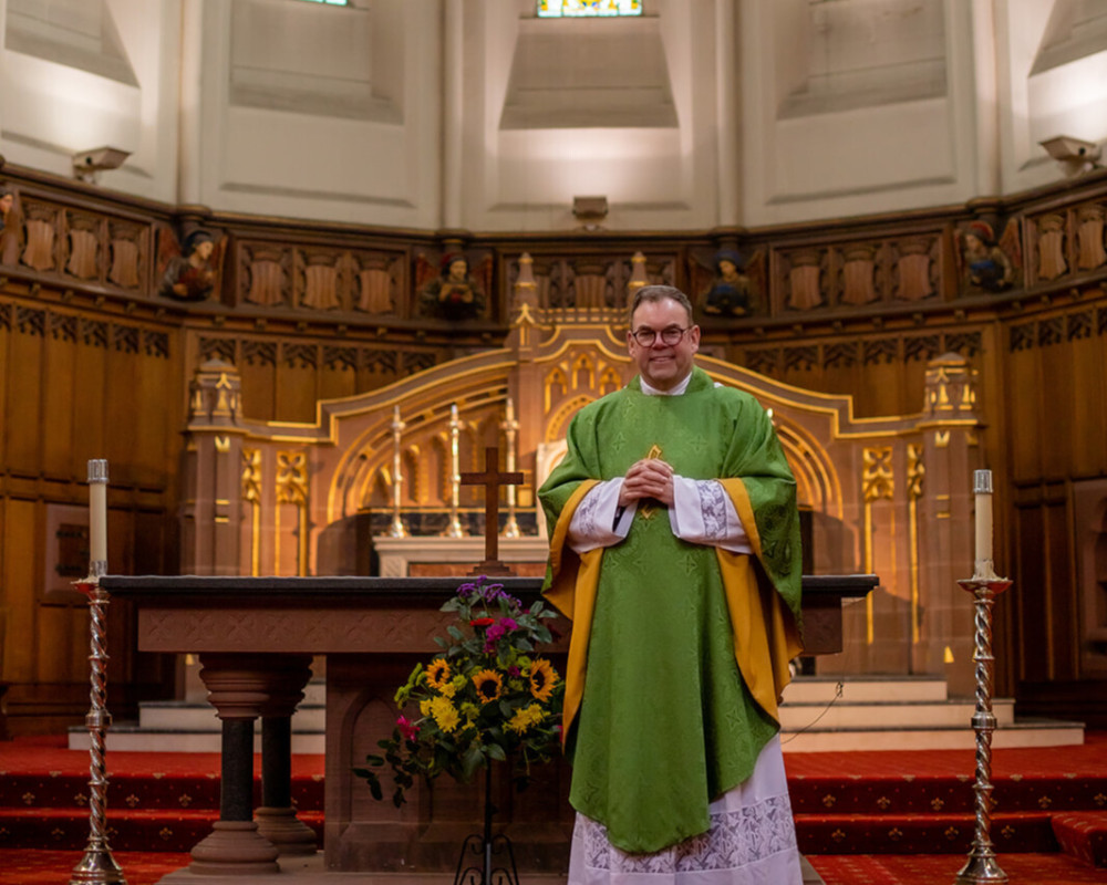 Last October, St Werburgh's welcomed its new Parish Priest, Monsignor David Charters (Image supplied)