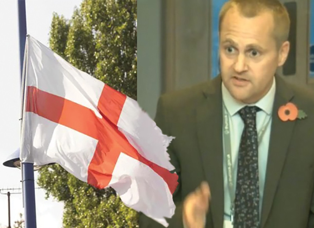 Cllr Ben Maney expressed concern about 'eyesore' tattered flags.