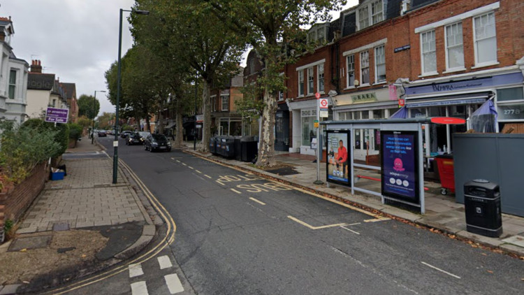Emergency works are under way on Sandycombe Road near Lawn Crescent as Thames Water repairs a burst main (credit: Google Maps).