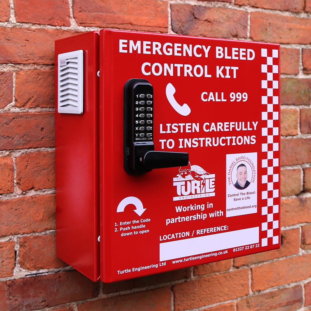 An Emergency Bleed Control Cabinet is set to be installed outside Leamington Town Hall (image supplied)