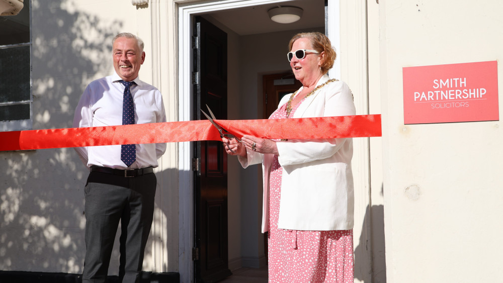 The ribbon-cutting event was attended by the Lord Mayor of Stoke-on-Trent, Councillor Lyn Sharpe and Kevin McGrath (image via Smith Partnership)