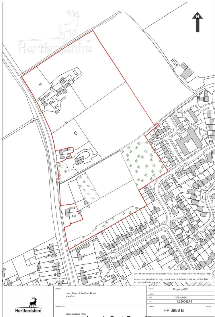 Council documents outline the site 