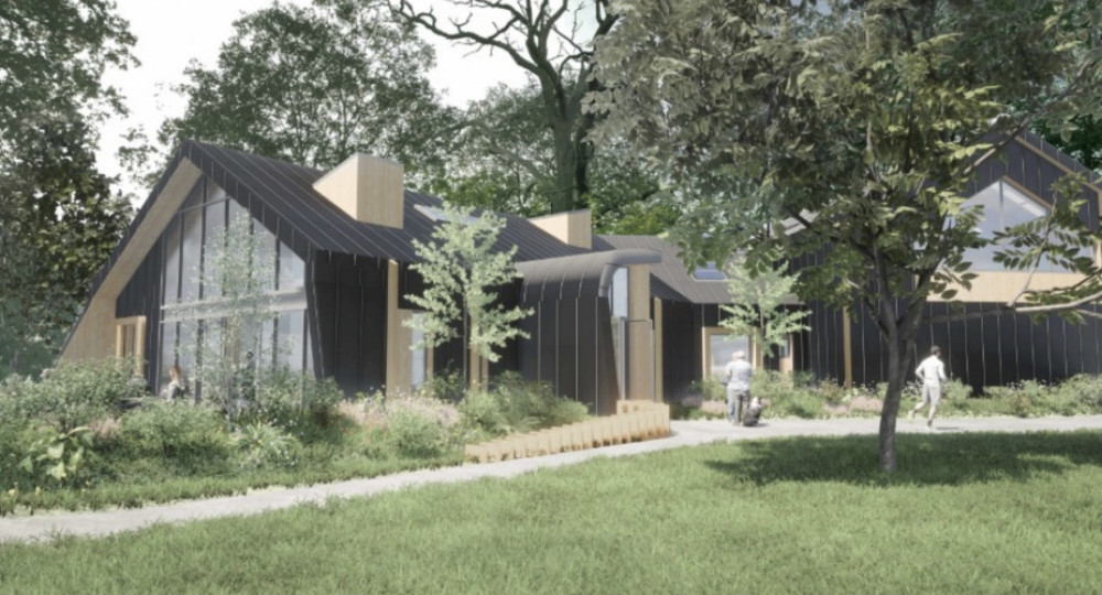 A CGI of the new community centre (image via Priory Pools Community Centre)