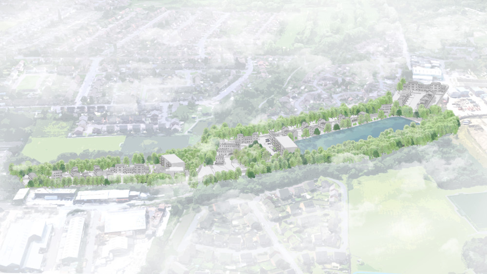 The Secret Lake on the boundary of Stockport and Manchester could be the site of a new neighbourhood featuring 200 homes (Image - Northern Group)