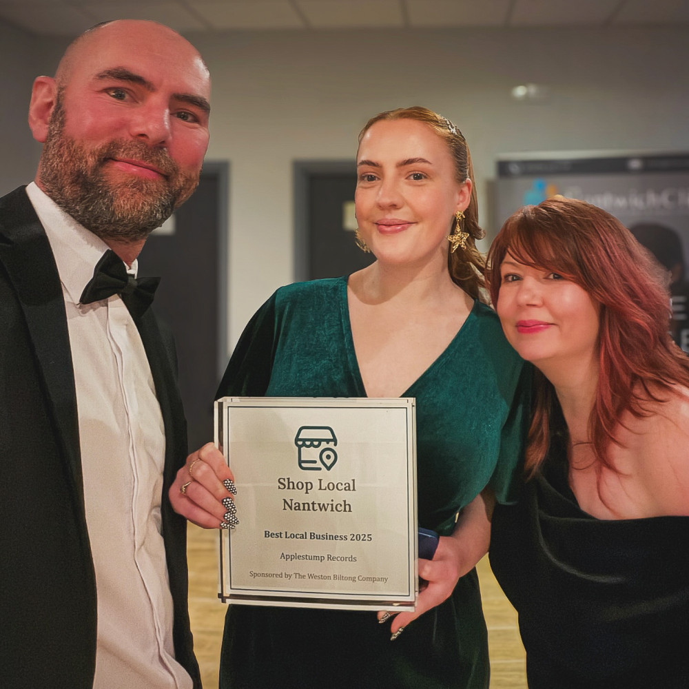 Applestump Records, Oatmarket, was crowned Best Local Business at the annual Shop Local Nantwich Awards (Photo: Supplied).