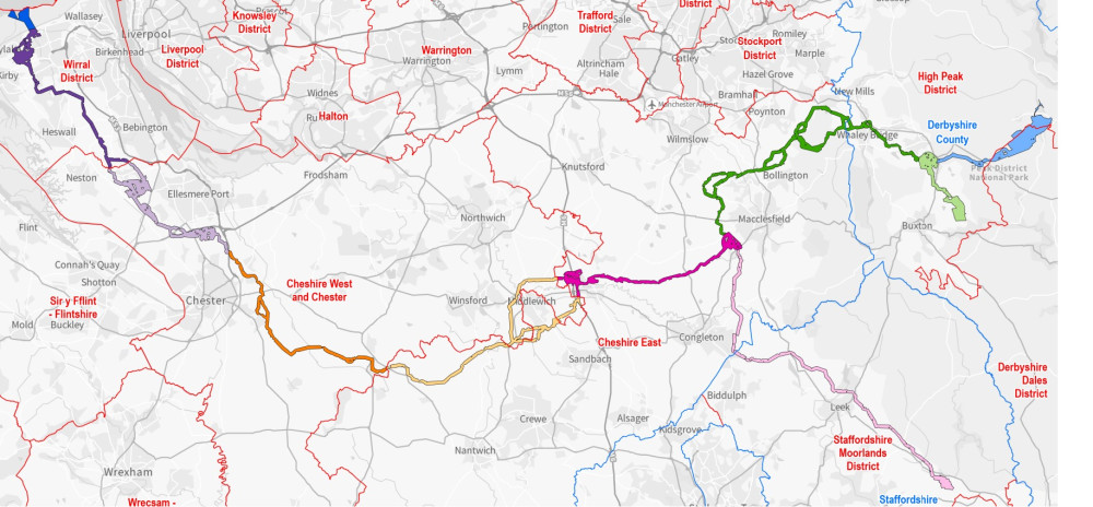 Map of the proposed Peak Cluster Pipeline (Credit: ARUP/AECOM/Peak Cluster)