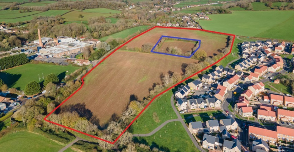 Planned site of 78 homes on Wookey Hole Road in Wells. CREDIT: Greenslade Taylor Hunt. 