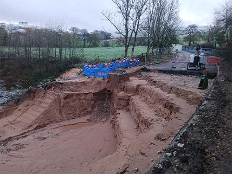 The repairs to the B5470 Macclesfield Road have been delayed (Credit: CEC)