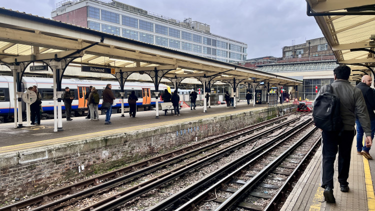 Mildmay line services in Richmond were disrupted on Monday, 2 February due to a crew shortage (credit: Nub News).