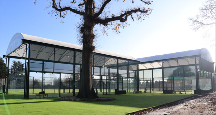 Three new padel courts could be built on a grass area at the Warwickshire Golf and Country Club (image via planning application)