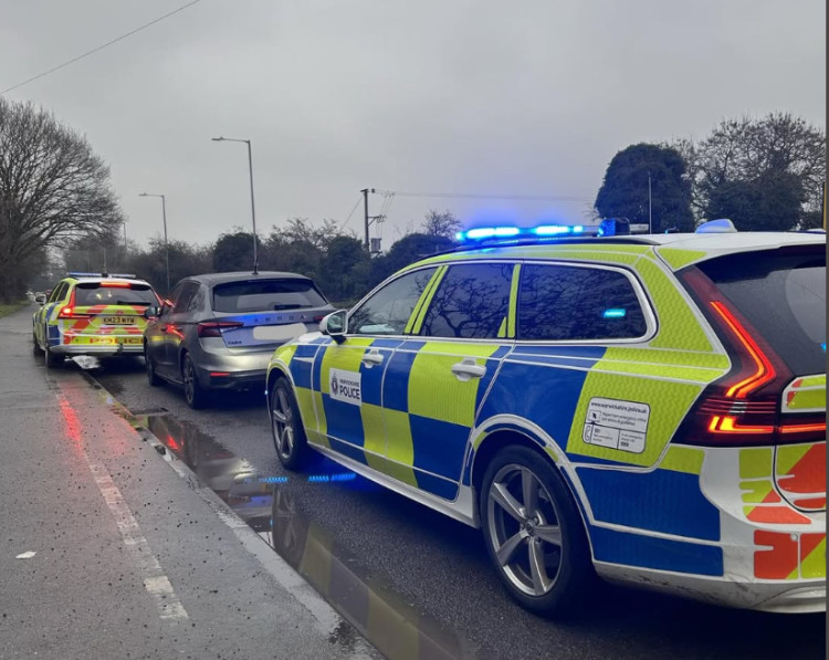 The vehicle was seized and the driver has been reported roadside (image via OPU Warwickshire)