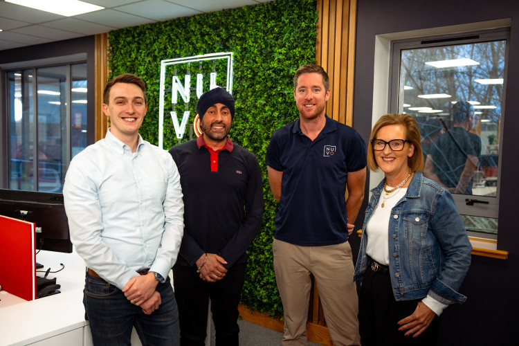 Left to right Ben Knapp, MD of Nuvo, Taz Birdi, Director of Pentlands, Steve Sharp, Founder & CEO of Nuvo, Elinor Perry, MD of Pentlands (image supplied) 