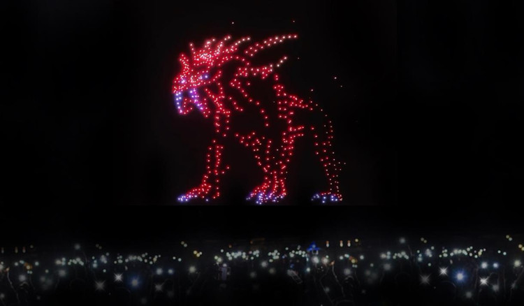 Shepton Mallet's Bath and West Showground hosts a 600-drone aerial display on Saturday, 14 March 2026.