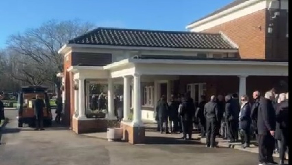 Grays athletic fans attended and paid tribute at today's funeral service.