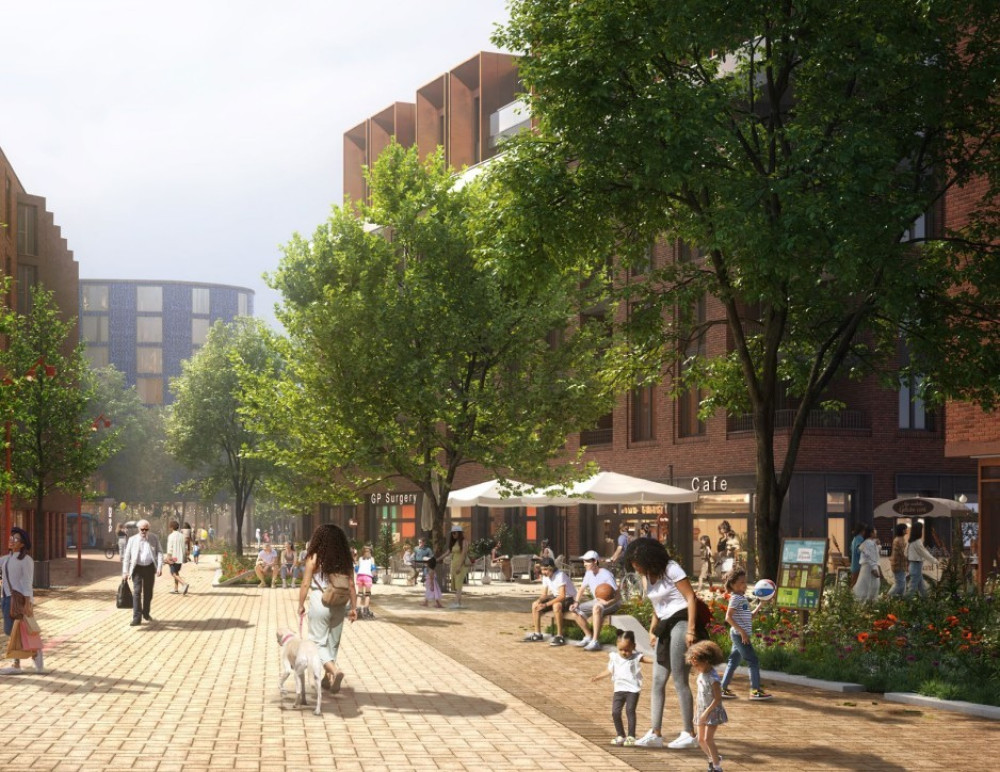 A graphic from developers about how the site will look.