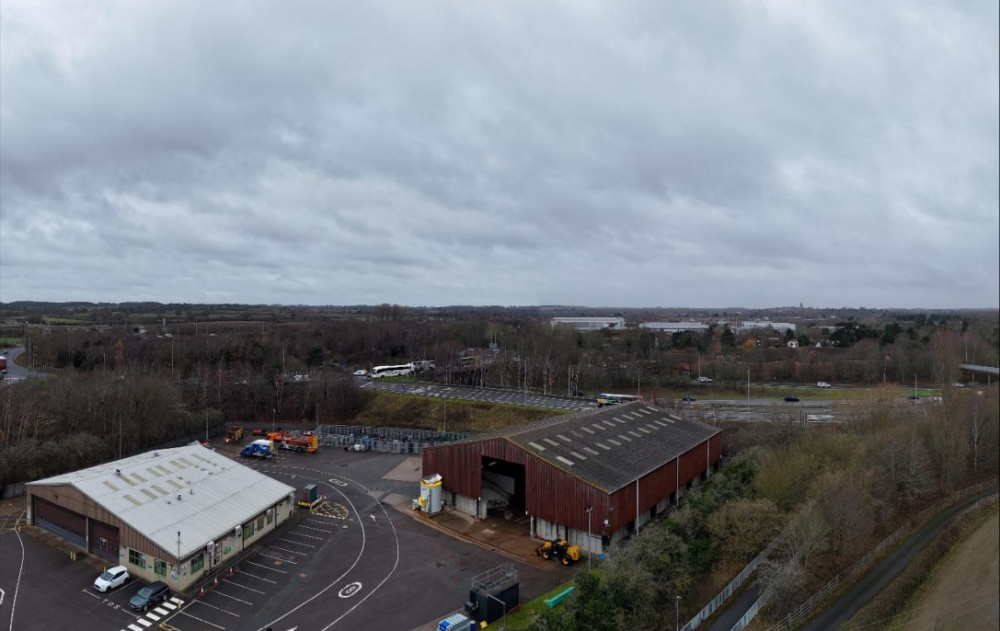 The mast will be built on land near the Longbridge roundabout (image via planning application)