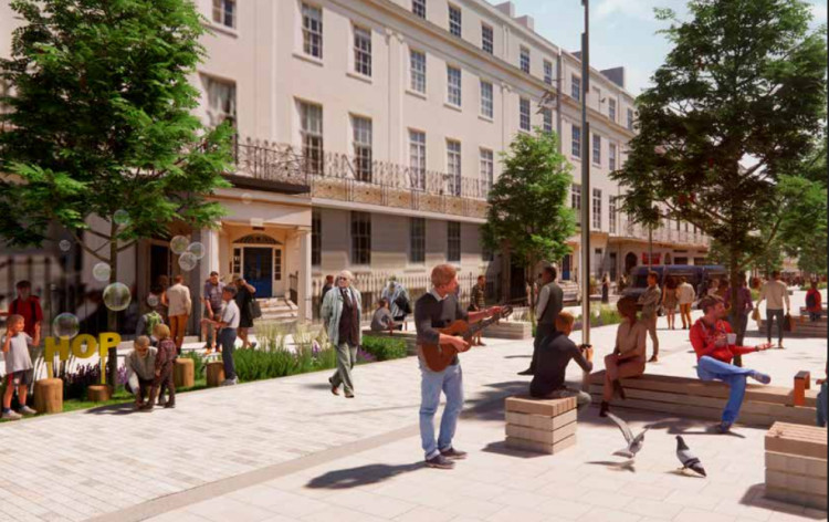Warwick District Council's cabinet has endorsed the Leamington Parade masterplan (image via WDC)