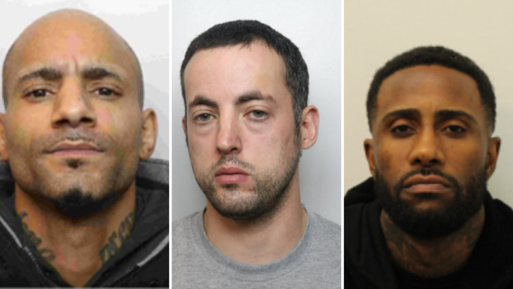 (Left to right) Kyle Mehmet, Michael Holmes, and Mannix Pedro have been jailed after a £1.1 million heist in Richmond (credit: CPS).