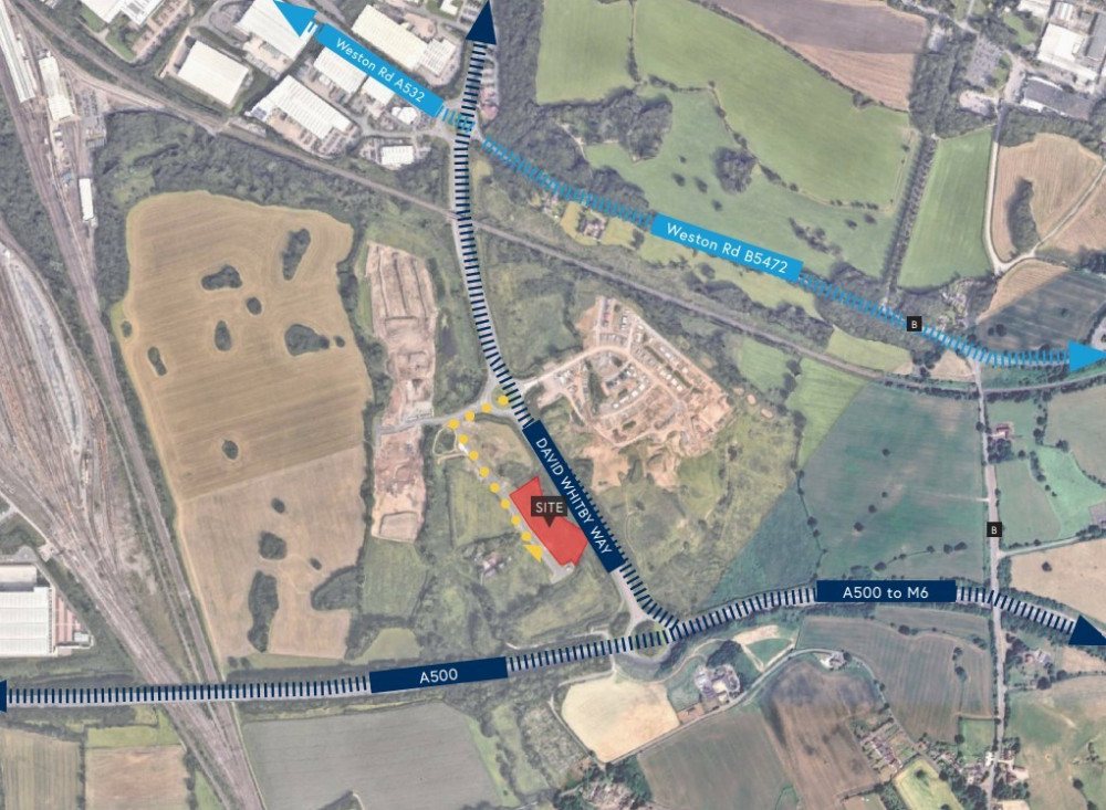 The new police deployment base will be on land off David Whitby Way at Basford East on the outskirts of Crewe (Photo: Cheshire Police).