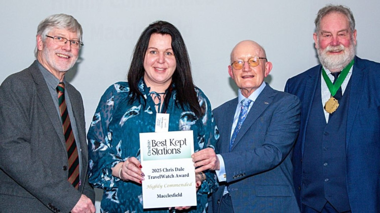 Macclesfield was highly commended in the Chris Dale TravelWatch Award for Large Stations category (Credit: Cheshire Best Kept Stations)