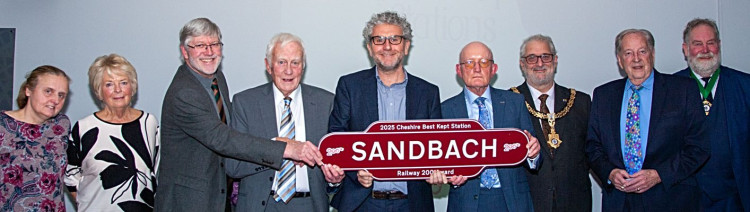 Sandbach station has won an award for its innovative event celebrating 200 years of rail travel. (Photo: Cheshire Best Kept Station Awards)