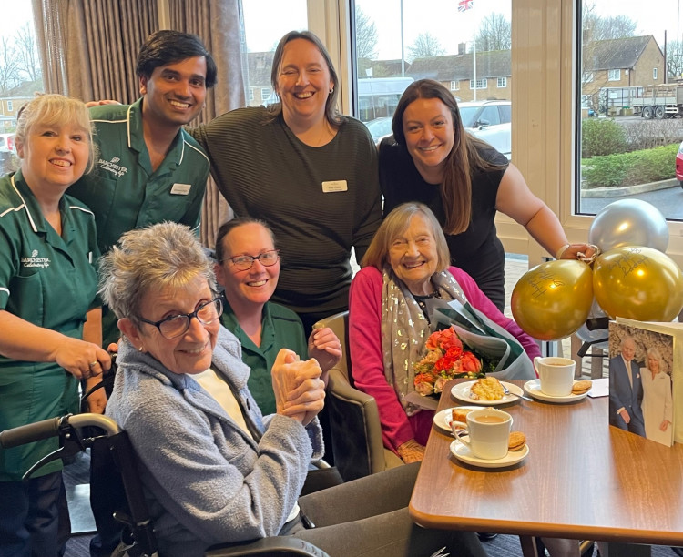 Crandon Springs Care Home Staff celebrated with Greta as she turned 100.