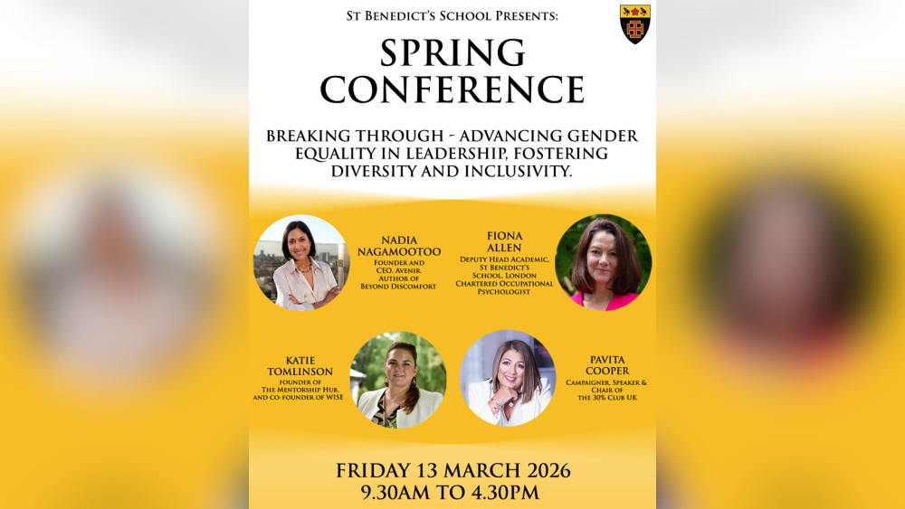St Benedict’s School in Ealing will welcome educators and professionals for its inaugural Women in Leadership Conference this March (credit: Image supplied).