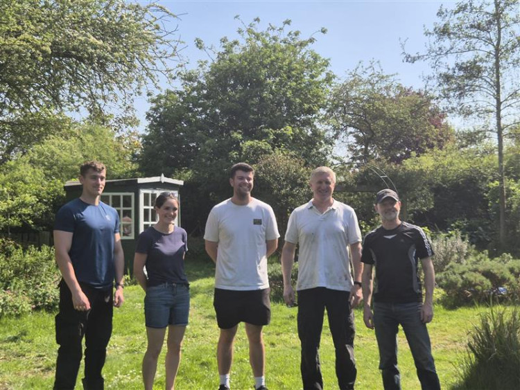 Five volunteers from Croudace Homes 