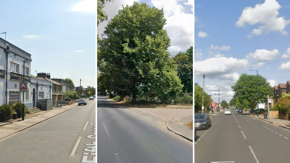 Emergency roadworks are being carried out on Fifth Cross Road, Lower Sunbury Road and near Allianz Stadium (credit: Google Maps).