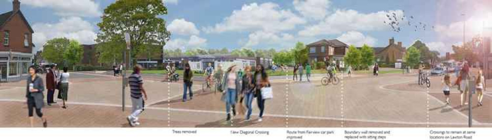 An artist's impression of how Alsager town centre could look