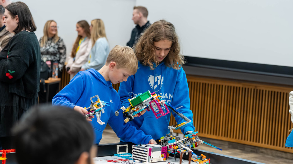 Teams teams to designed, built and programmed a LEGO robot inspired by archaeological adventures (images via NSCG)