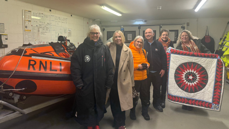 (Left to right) Chris Fraser, Marlene Lawrence, Alexandra Rufferi, Matt Allchurch, Cressida Barrett and Claire Wilmot (credit: RNLI/Grace Palmieri).