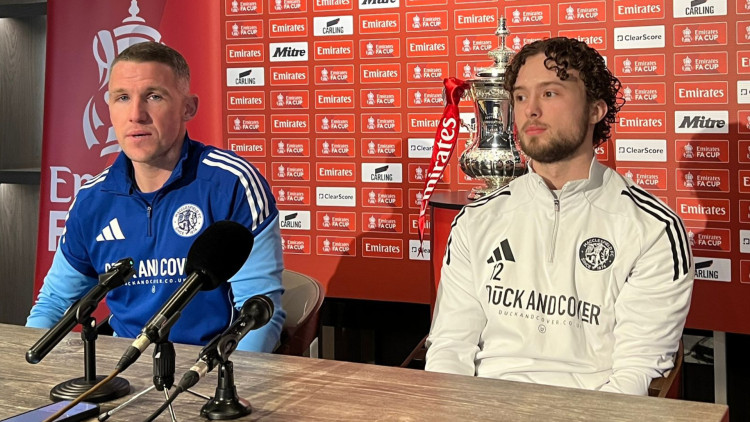 John Rooney and Luke Matheson have been speaking to the media ahead of Macclesfield's FA Cup fourth round match against Brentford (Credit: Nub News)