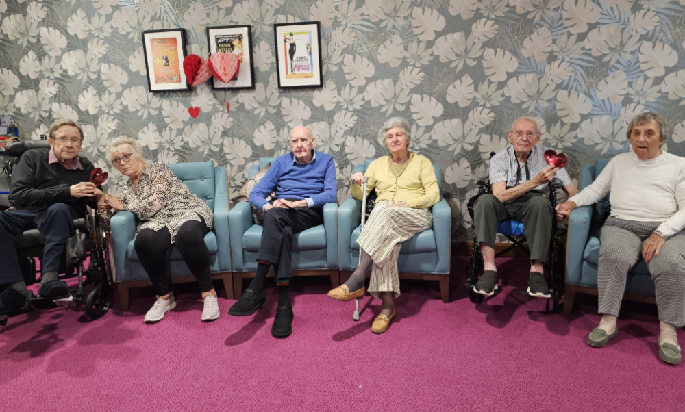 Couples at Priors House care home share Valentine’s Day together (image supplied) 