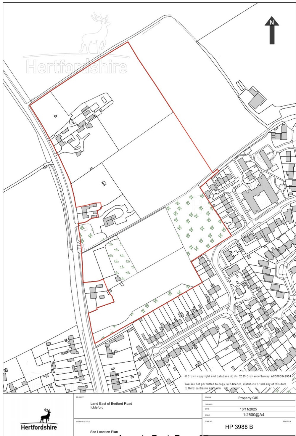 The farmland site was previously part of the county council’s ‘rural estate’.